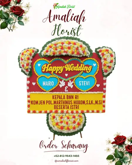Papan Bunga Pernikahan Sumogawe